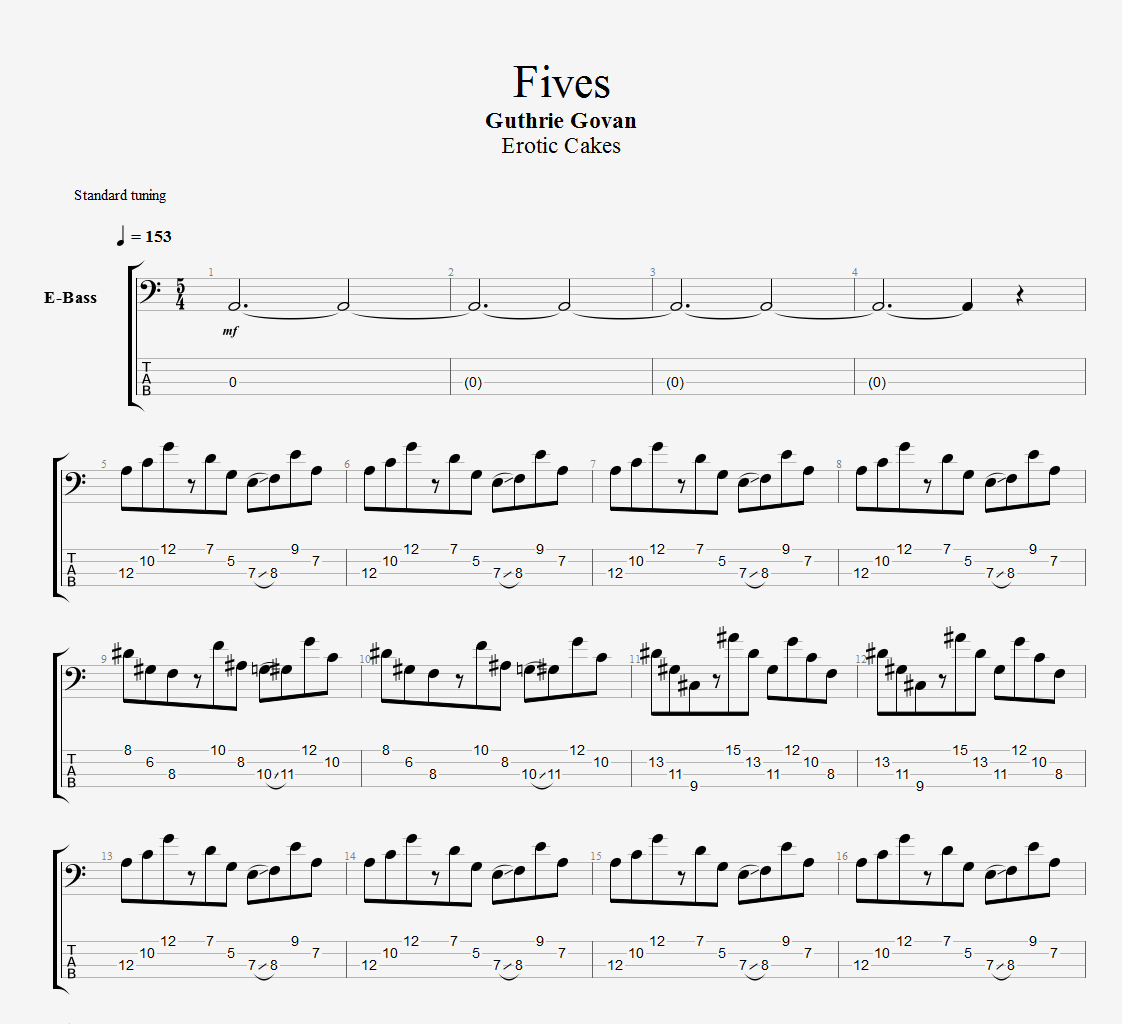 베이스기타 베이스 악보 제작 채보 해드립니다-이미지