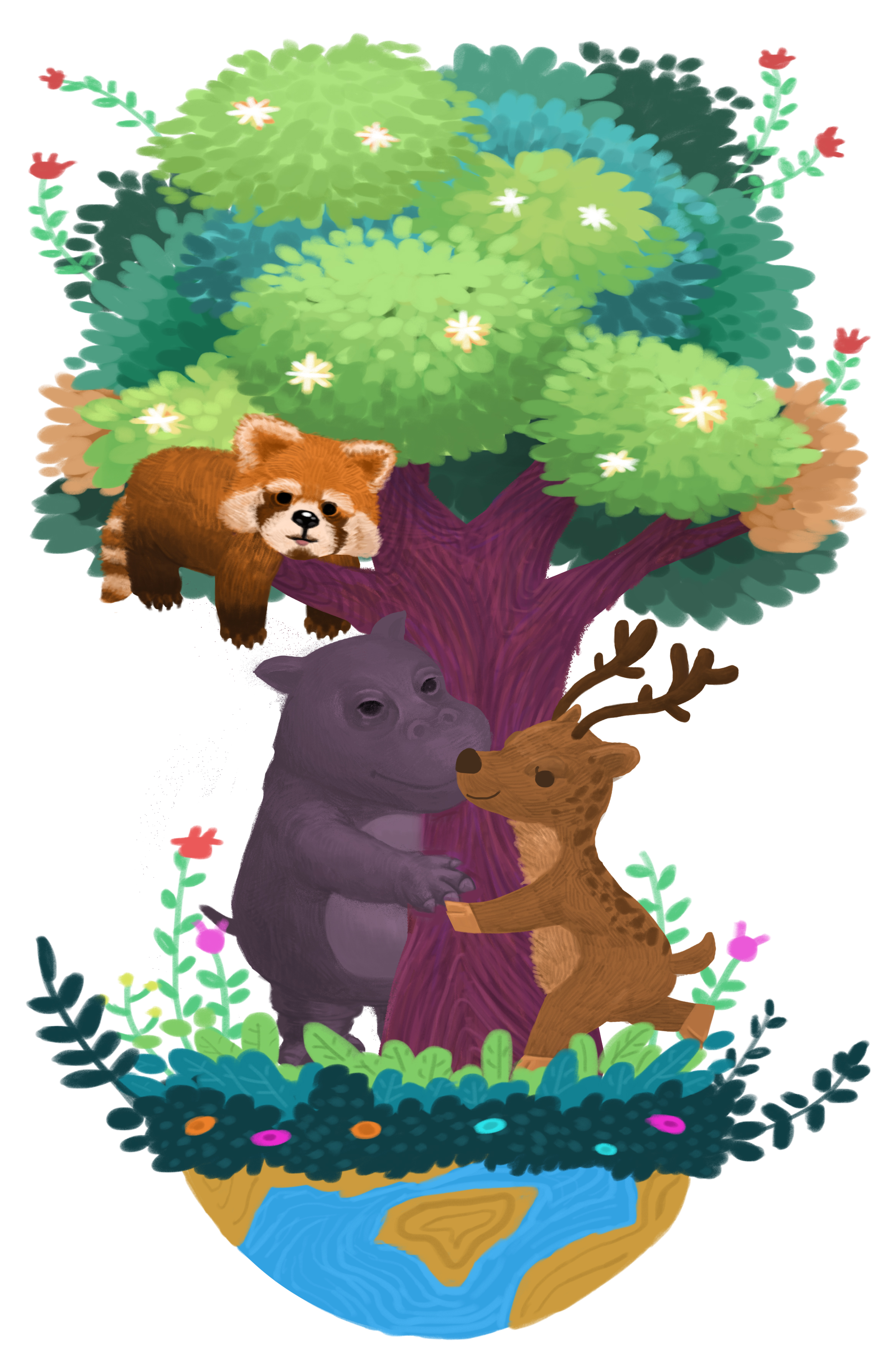 동화 속에 나오는 귀여운 캐릭터, 삽화, 이모티콘 그려드립니다.-이미지