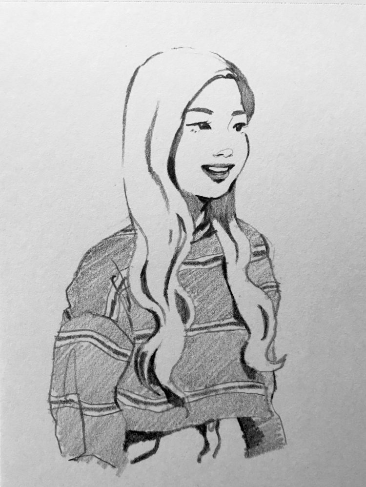  크로키 형식의 캐리커쳐 / 일러스트-이미지