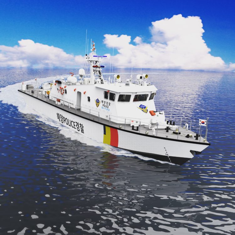 납품 할 관공선 3D 조감도 모델링-이미지